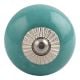 Sea Green Silver Fitting Ceramic Dresser Knob